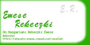 emese rekeczki business card